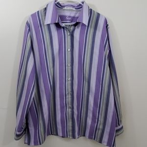 Foxcroft button down striped shirt